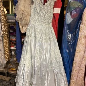 Vintage baby blue long dress